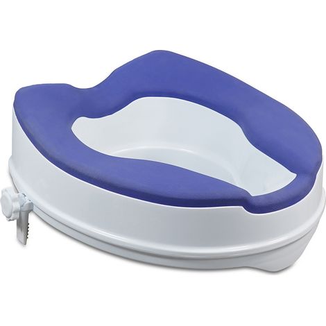 Siège de toilette surélevé  Aidapt VR224M de 4 pouces avec rembourrage en TPR - sans couvercle