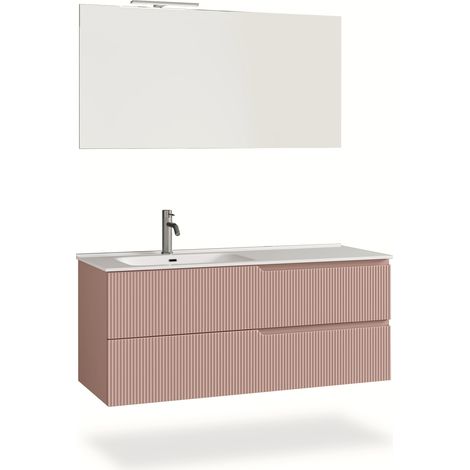 Ensemble salle de bain SX vasque 4 pièces VENERE rose poudrè (1/5)