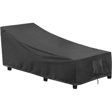 [NEVER USED] 2-Piece Garden Lounge Chair Cover, 400D Oxford Fabric, Windproof, UV-Resistant Sun Lounger Protective Cover with Ventilation Grilles, Patio Lounge Chair Cover (208x76x79/41cm)
