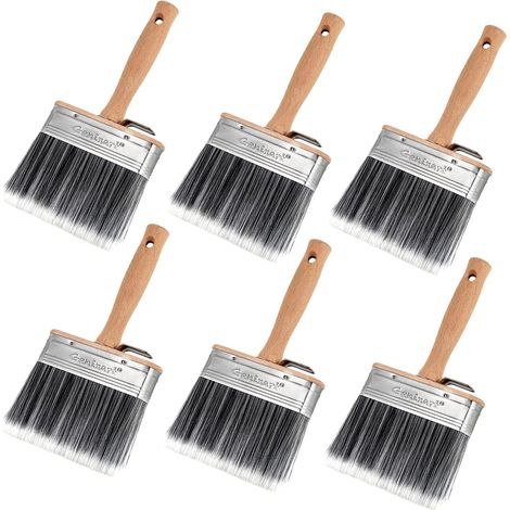 Lot de 2 pinceaux de peinture pour abri de jardin et clôture – Grand pinceau de peinture de 12,7 cm pour terrasse en bois – Grand pinceau de peinture de maçonnerie – Brosses larges de lavage (1/5)