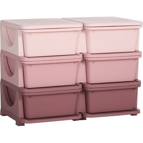 Cajonera Para Cajas De Almacenamiento Infantil Con Organizador De Juguetes De 6 Niveles Para Niños De 3 A 6 Años