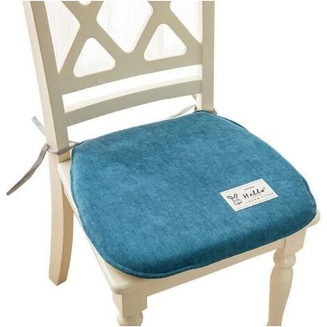 Ensemble de deux coussins de chaise en mousse à mémoire de forme – Coussin lavable et antidérapant – Housse zippée pour un nettoyage facile – 36 x 38 x 4,5 cm (1/5)