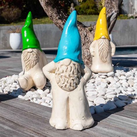 Escultura de jardí­n decorativo tomte 50 cm turquesa