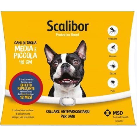 Collare antipulci, zecche e zanzare per cani, lungo 48 cm – Protezione fino a 12 mesi – Regolabile e resistente all'acqua – Per cani di piccola e media taglia (1/4)