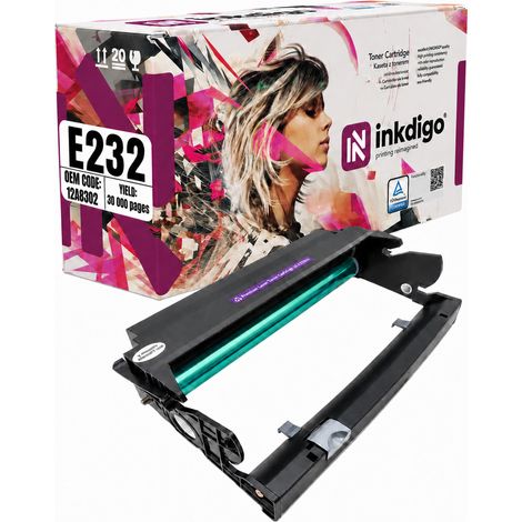 Inkdigo Trommel 12A8302 kompatibel mit Lexmark E230, E332N, E238N, E230N, E238T, TÜV-zertifiziert (1/5)