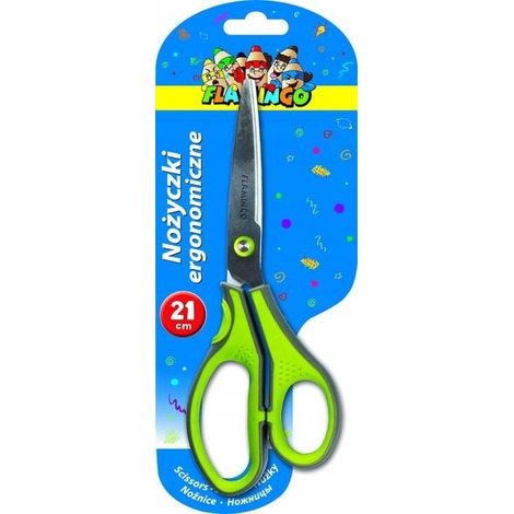 Flamingo ergonomische Schulschere 21 cm