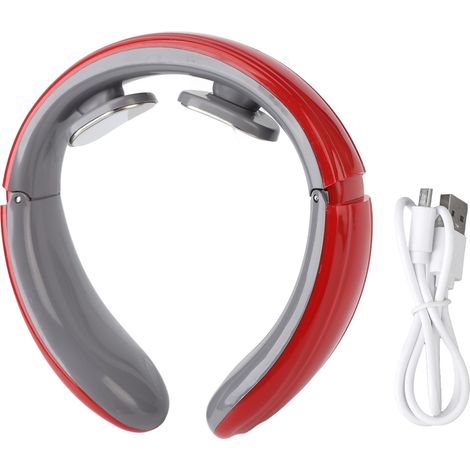 Massaggiatore elettrico per il collo con funzioni pulsate e riscaldanti, 6 modalità, 9 livelli di intensità, ricaricabile tramite USB, per migliorare la postura e il benessere cervicale. (1/5)