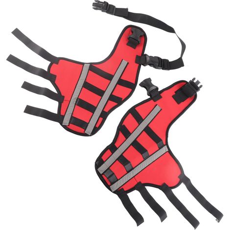 Elastische und stoßdämpfende Knieschoner für Hunde und Haustiere, mit Reflektorstreifen, Größe S (1/5)