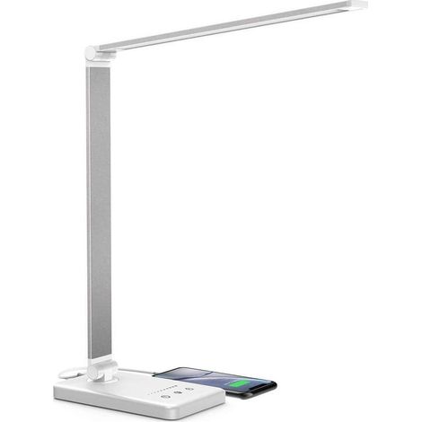 Lampes de Bureau Protection des Yeux 5 Modes de Couleur, Contrôle Tactile Dimmable Flexible, Lampe de chevet Avec Port USB et Fonction Minuterie (1/5)