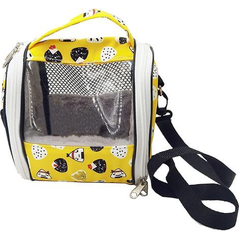 Sac de transport pour petits animaux, cage portable pour perroquet avec doublure en peluche (1/4)