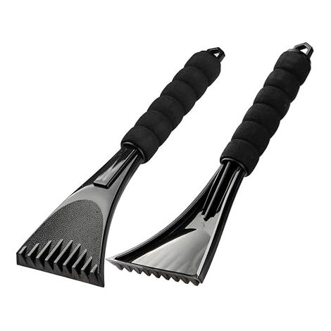 2pcs Générique CCD Grattoir Pare Brise Voiture 2 en 1 Raclette Voiture Givre avec Poignée Antidérapante Grattoir Voiture Givre Outil de Dégel et de Déneigement pour Pare-Brise et Fenêtre (1/5)