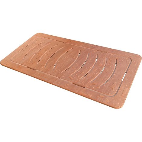 Pedana in legno per doccia 121x62 antiscivolo design slim ideale per piatto doccia 140x80