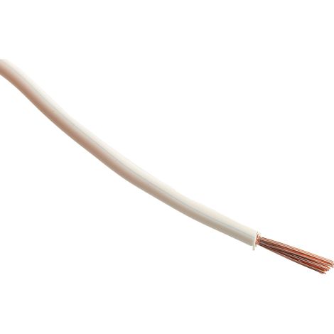 Fil électrique RS PRO 2491X, 30 1,5 mm² 15 AWG Non blindé, 750 V, PVC Blanc, 100m ( Prix pour Bobine de 100 Mètres )
