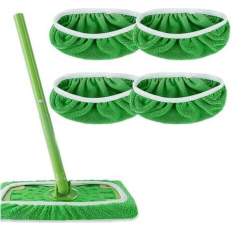 4 panni lavabili e riutilizzabili, ricambi per mop piatto, set di panni (1/4)