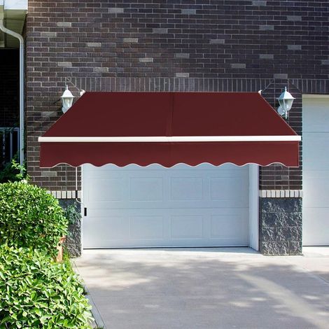 2,5 x 2 m store banne manuel rétractable, pour balcon terrasse ou café, protection UV et résistance à l'eau (1/5)