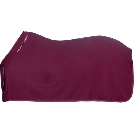 145 cm, bordeaux: Coperta in pile per cavalli modello Livigno con chiusura anteriore  a strappo
