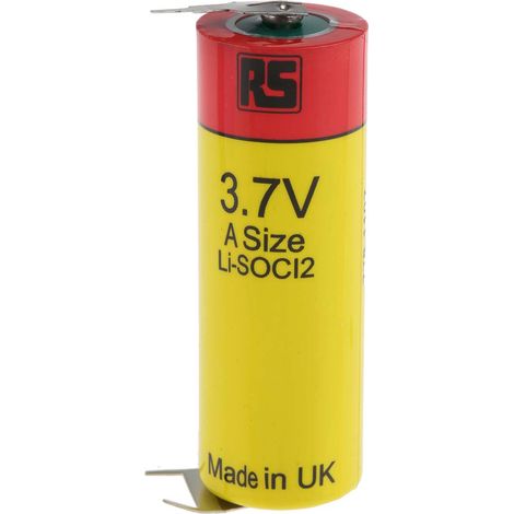 Pile A, 3.6V, RS PRO, Lithium Thionyle Chloride, 2.1Ah ( Prix pour 1 ) (1/2)
