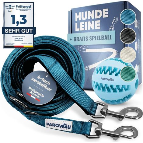 Laisse Réglable 3 m en 4 Positions pour Chien + Balle de Soin Dentaire - Accessoire et Jouet Intelligence (1/5)