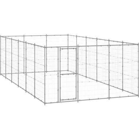 Outdoor-Hundezwinger Verzinkter Stahl 21,78 m²