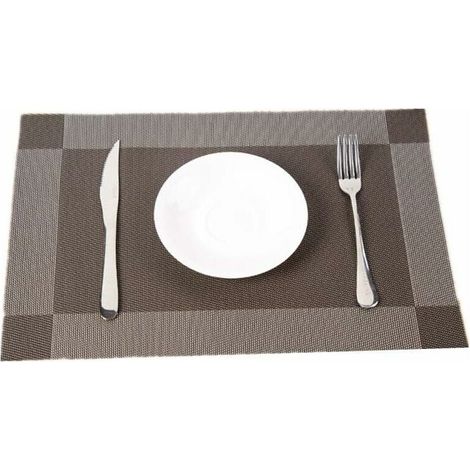 4 sets de table lavables, sets de table rectangulaires en papier, sets de table décoratifs antidérapants, résistants à l'usure et à la chaleur, 3045cm (1/4)
