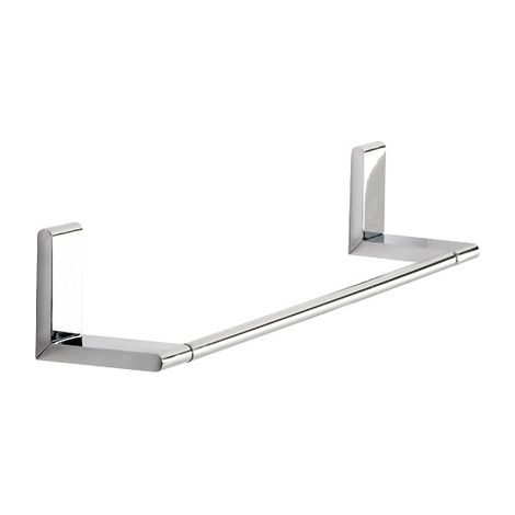 Metaform - Porta asciugamani 30 cm da parete Cromo in Acciaio cromato Mod. Ella