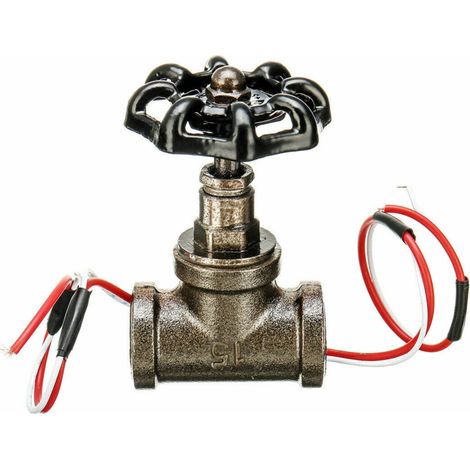 Válvula de cierre de 1/2 pulgada con cable para lámpara de mesa vintage de tubería de hierro estilo loft steampunk. (1/5)