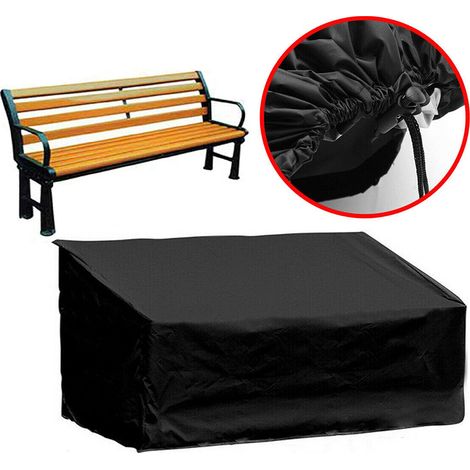 Housse de banc contre les intempéries housse de protection de jardin banc 2/3/4 places housse de mobilier de jardin 163x66x89cm (1/5)