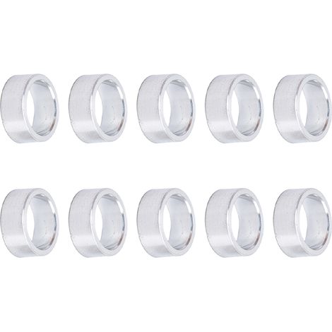 Lot de 10 entretoises rondes non filetées en alliage d'aluminium, diamètre extérieur 10 mm x 4 mm (1/5)