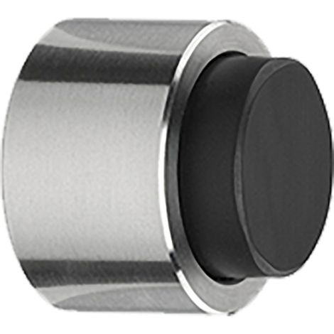 Itar – Butoir de porte mural inox 304 – Décor satiné – Amortisseur silencieux – Profondeur 20 mm – Diamètre 35 mm – Pour murs et portes en bois dur