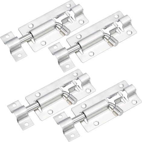 Accessoire de sécurité pour la maison, ensemble de 4 unités, en acier inoxydable, pour portails, fenêtres et jardins.-AquaForge (1/4)