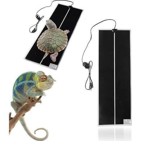(15 X 28 Cm) Tapis Chauffant Pour Animaux De Compagnie Reptile Vivarium Terrarium 7 W Avec Rgulateur Thermostatique, Impermable, Sr, Rglable, Pour (1/5)