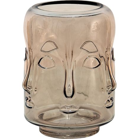 Vase Décoratif en Verre Marron pour Fleurs et Décoration Intérieure - 14 x 18 cm - PANGIVO (1/3)