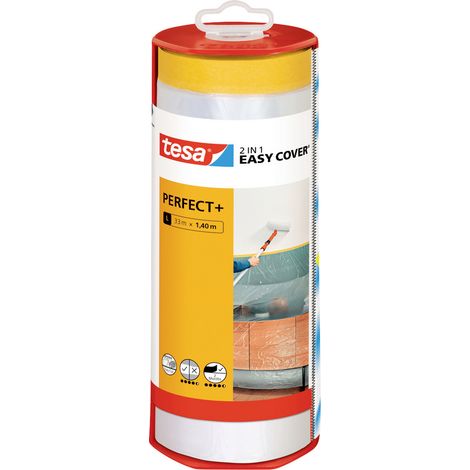 tesa Easy Cover Perfect+ 56571-00000-00 Abdeckfolie  Gelb, Transparent (L x B) 33 m x 1.40 m 1 St.