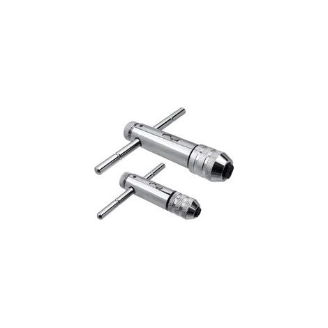 2Pcs T Poignée Porte-outils avec poignée coulissante pour taraud, Porte taraud réversible à cliquet M3-M8 / M5-M12