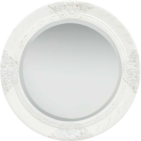 Maison Exclusive - Wandspiegel im Barock-Stil 50 cm Weiß (1/5)