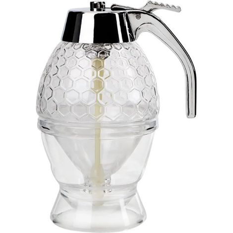 Verseuse à sirop d'abeille 200ml, distributeur de miel, récipient pour jus, bec verseur, idéal pour buffet. (1/5)