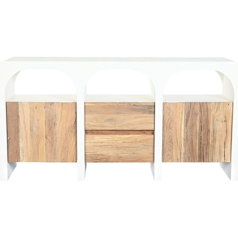 Buffet Madera Reciclada Mango 161X40X82 Blanco (1/5)