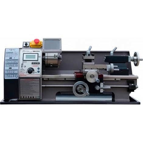 Tour à métaux 400 mm 600 W – Tension 230 V – Vitesse réglable 50 à 2500 Tr/min – Banc en fonte grise – Précision de tournage