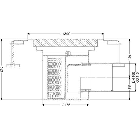 KESSEL 55156 corps d'évacuation monobloc Ferrofix