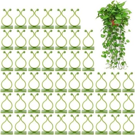 Climbing Plant Clips, 50-Piece Plant Ties, Wall Support for Climbing Plants, Support Label