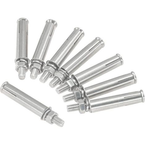 Lot de 8 boulons d'expansion en acier inoxydable 304 - Ancrages muraux et au sol robustes pour béton et brique (M6 × 60 mm) (1/5)