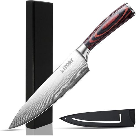 20cm High Carbon Stainless Steel Chef Knife with Case, Ultra Sharp and Durable Blade (1/5)