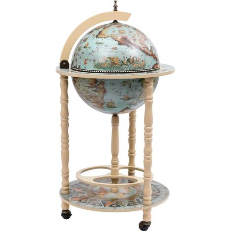 vidaXL Mueble bar de bola del mundo madera de eucalipto azul (1/5)
