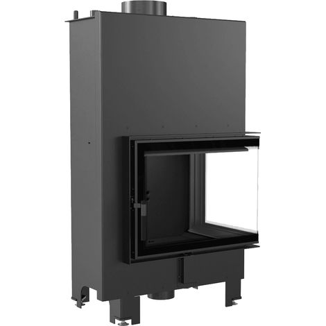 Wasserführender Kamineinsatz KRATKI MBZ rechts 13 kW Ø 200 schwarz Verkleidung (1/5)