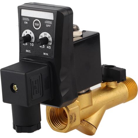 Vanne de vidange électronique automatique pour compresseur d'air - G1/2 DN15 (AC110V) (1/5)