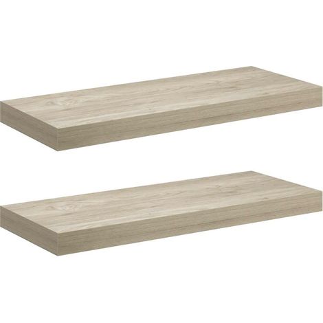 Floating Wall Shelves 2 pcs Oak 60x23.5x3.8 cm MDF vidaXL
