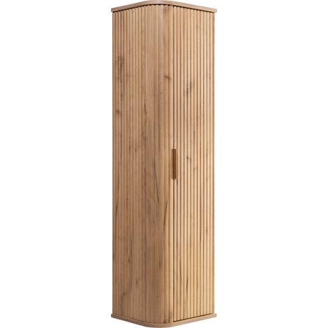 Armoire haute 139 cm - Marron, Chêne Craft - meubles de salle de bains, meubles de salle de bains, armoire haute de salle de bains, armoire de salle de bains marron, commode de salle de bains (1/4)
