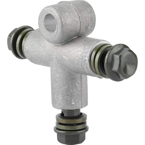 Adaptateur de tuyau d'huile, adaptateur de tuyau d'huile de frein 3 voies + té d'accouplement de tuyau 10mm compatible avec moto ATV hydraulique (1/5)