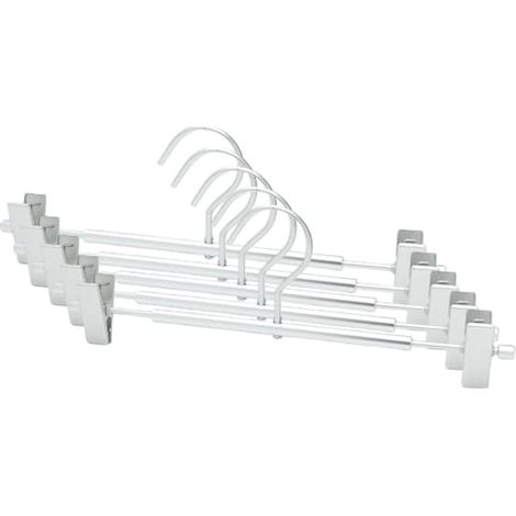 Cintre à pantalon en alliage d'aluminium avec pince, multifonctionnel, portable, résistant à la rouille et à la décoloration, antidérapant, lot de 5 (1/5)