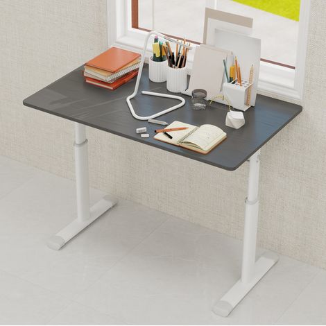 Escritorio ajustable manual metal y madera OKMYHOME (1/5)